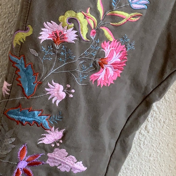 Matilda Jane Olive Floral Embroidered Pants 🌴 - Picture 7 of 15